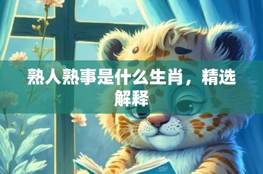 熟人熟事是什么生肖，精选解释