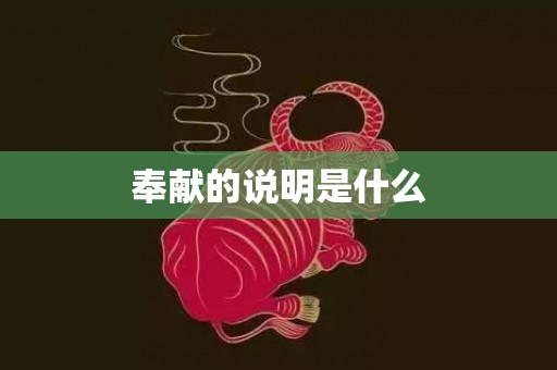 奉献的说明是什么