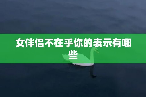 女伴侣不在乎你的表示有哪些