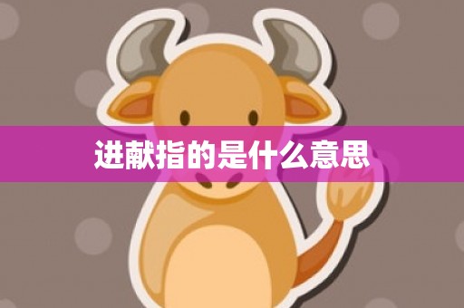 进献指的是什么意思