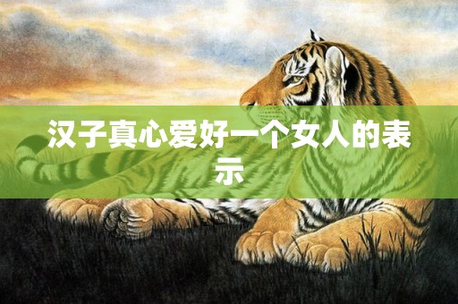 汉子真心爱好一个女人的表示