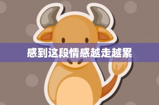 感到这段情感越走越累