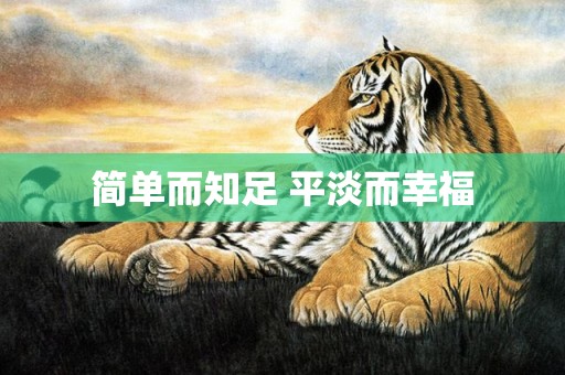 简单而知足 平淡而幸福