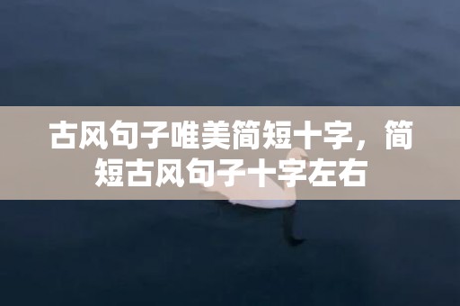 古风句子唯美简短十字，简短古风句子十字左右