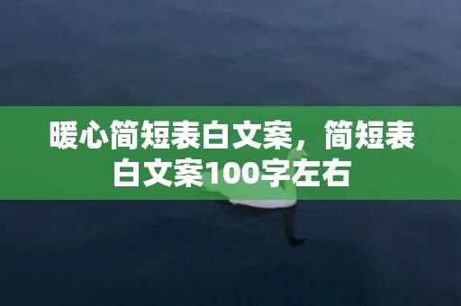 暖心简短表白文案，简短表白文案100字左右