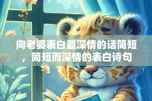 向老婆表白最深情的话简短，简短而深情的表白诗句