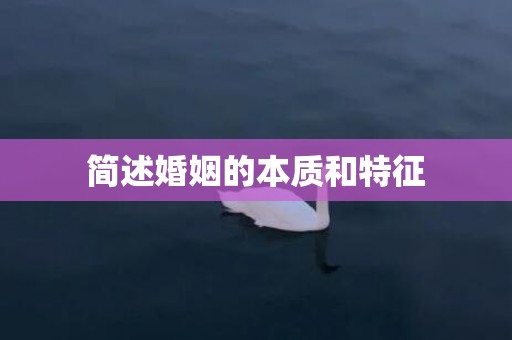 简述婚姻的本质和特征