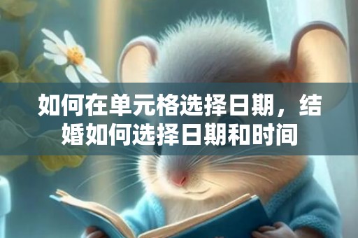 如何在单元格选择日期，结婚如何选择日期和时间