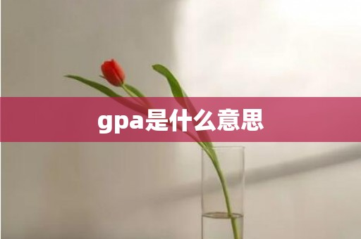 gpa是什么意思