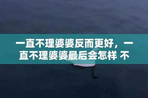 一直不理婆婆反而更好，一直不理婆婆最后会怎样 不搭理婆婆,她会害怕吗