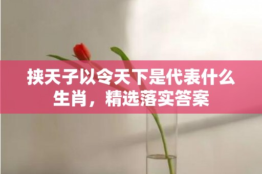 挟天子以令天下是代表什么生肖，精选落实答案