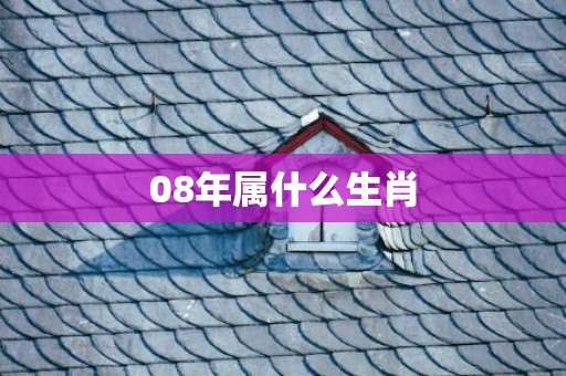 08年属什么生肖