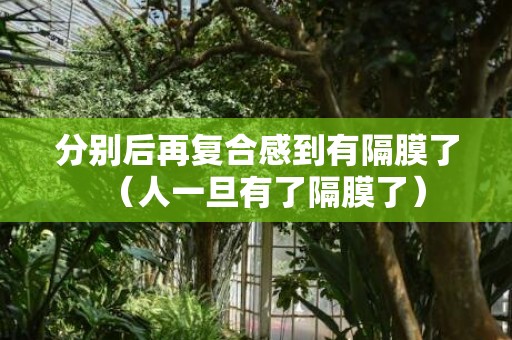 分别后再复合感到有隔膜了（人一旦有了隔膜了）