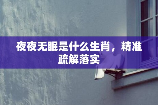 夜夜无眠是什么生肖，精准疏解落实