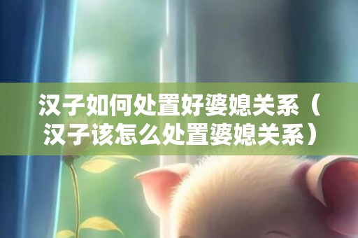 汉子如何处置好婆媳关系（汉子该怎么处置婆媳关系）