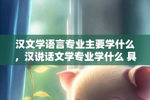 汉文学语言专业主要学什么，汉说话文学专业学什么 具体课程内容