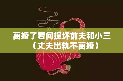 离婚了若何损坏前夫和小三（丈夫出轨不离婚）
