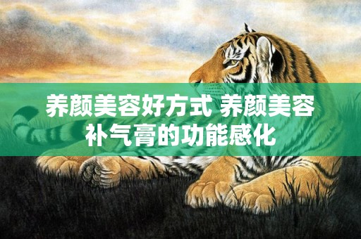 养颜美容好方式 养颜美容补气膏的功能感化