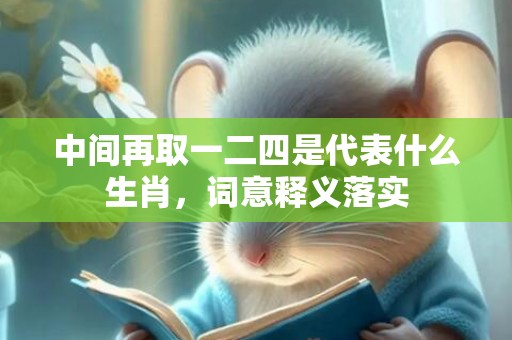 中间再取一二四是代表什么生肖，词意释义落实