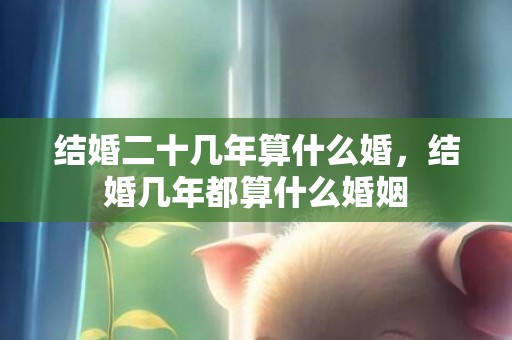 结婚二十几年算什么婚，结婚几年都算什么婚姻