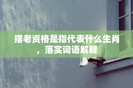 摆老资格是指代表什么生肖，落实词语解释