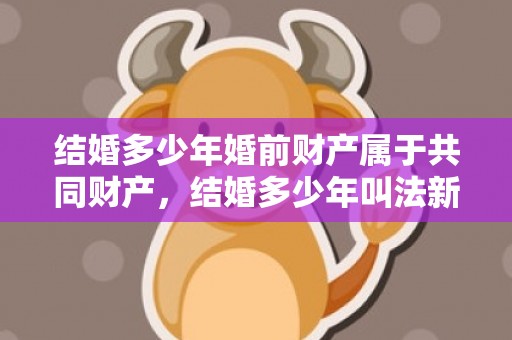 结婚多少年婚前财产属于共同财产，结婚多少年叫法新婚呢