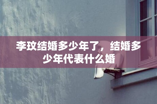 李玟结婚多少年了，结婚多少年代表什么婚