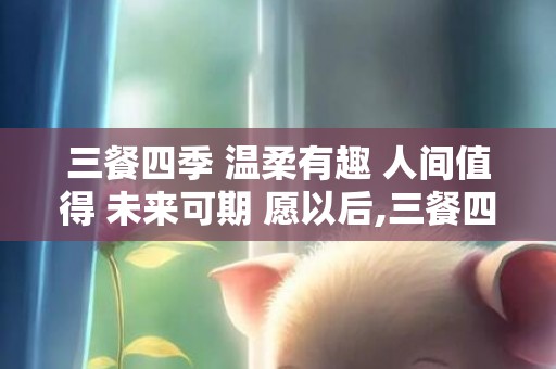 三餐四季 温柔有趣 人间值得 未来可期 愿以后,三餐四季,温暖有趣