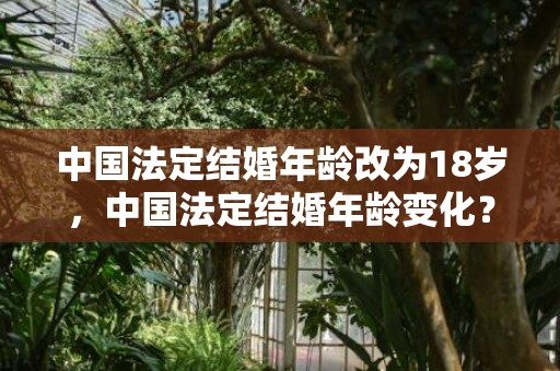 中国法定结婚年龄改为18岁，中国法定结婚年龄变化？新婚姻法18岁领结婚证