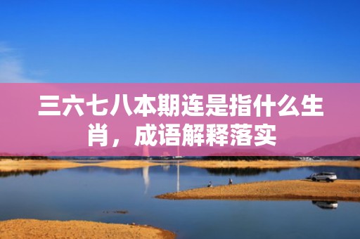 三六七八本期连是指什么生肖，成语解释落实