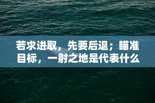 若求进取，先要后退；瞄准目标，一射之地是代表什么生肖，精选解答落实