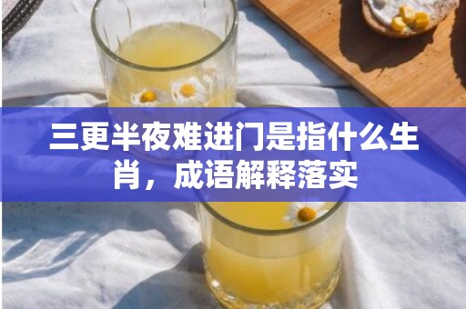 三更半夜难进门是指什么生肖，成语解释落实