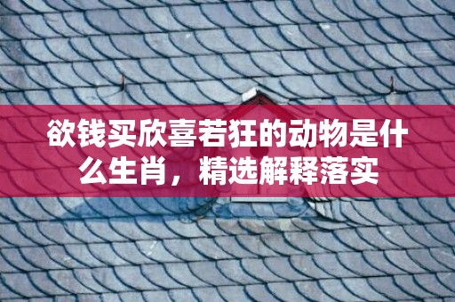 欲钱买欣喜若狂的动物是什么生肖，精选解释落实