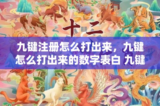 九键注册怎么打出来，九键怎么打出来的数字表白 九键表白最火的一句话