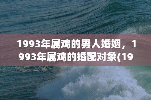 1993年属鸡的男人婚姻，1993年属鸡的婚配对象(1996年鼠的最佳婚配属相)