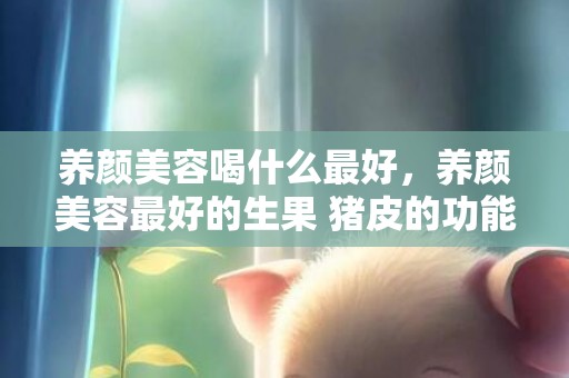 养颜美容喝什么最好，养颜美容最好的生果 猪皮的功能与感化 养颜美容后果佳