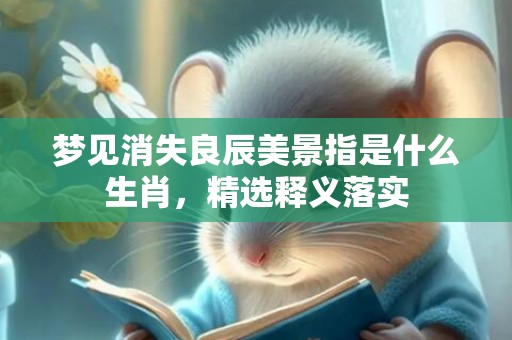 梦见消失良辰美景指是什么生肖，精选释义落实