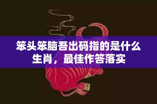 笨头笨脑吾出码指的是什么生肖，最佳作答落实