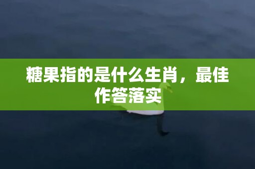 糖果指的是什么生肖，最佳作答落实
