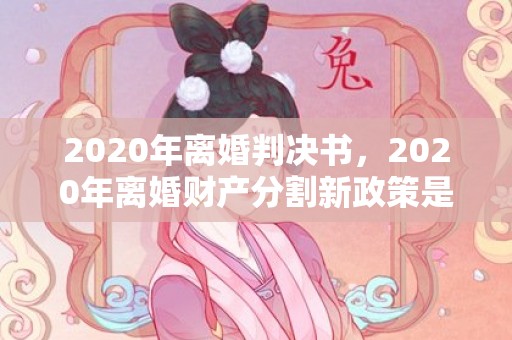 2020年离婚判决书，2020年离婚财产分割新政策是什么意思啊