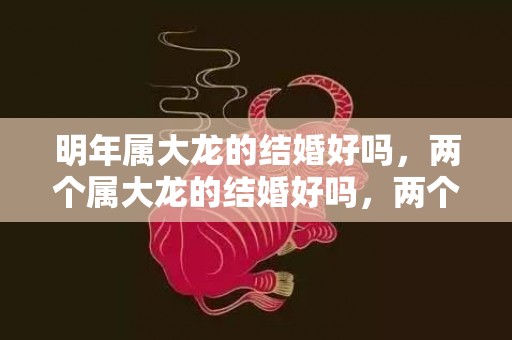 明年属大龙的结婚好吗，两个属大龙的结婚好吗，两个属小龙的可以婚配吗