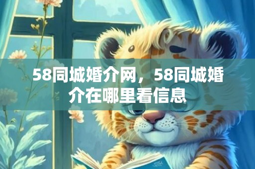 58同城婚介网，58同城婚介在哪里看信息