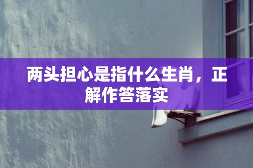 两头担心是指什么生肖，正解作答落实