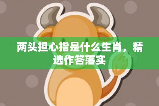 两头担心指是什么生肖，精选作答落实