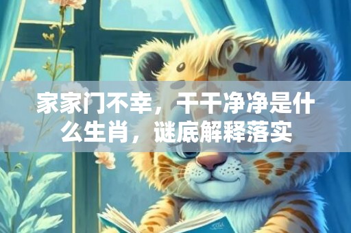 家家门不幸，干干净净是什么生肖，谜底解释落实