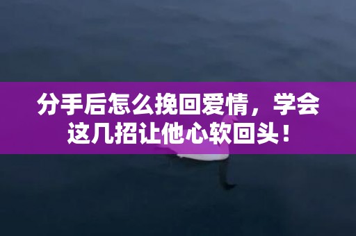 分手后怎么挽回爱情，学会这几招让他心软回头！
