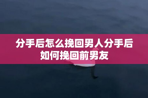分手后怎么挽回男人分手后如何挽回前男友