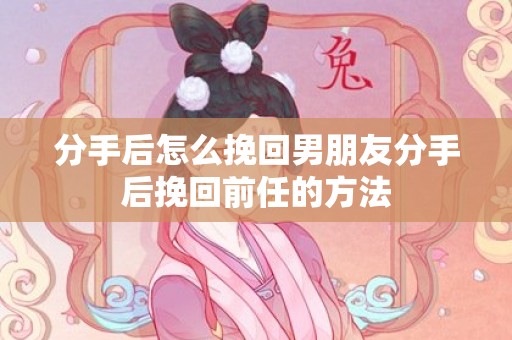 分手后怎么挽回男朋友分手后挽回前任的方法