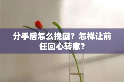 分手后怎么挽回？怎样让前任回心转意？