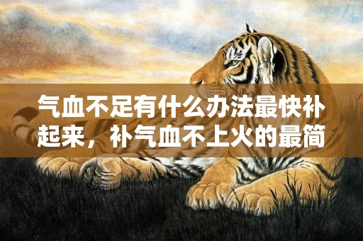 气血不足有什么办法最快补起来，补气血不上火的最简略的方式 补气血喝什么汤